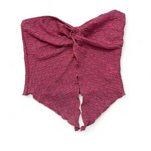 Y2K style strapless going out top with frills